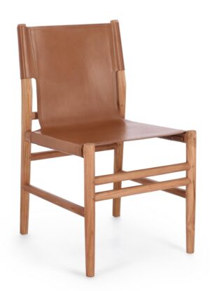 Stylowe krzesło Caroline Cognac