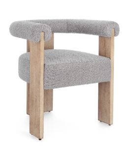 Krzesło fotelowe Agape Natural Grey