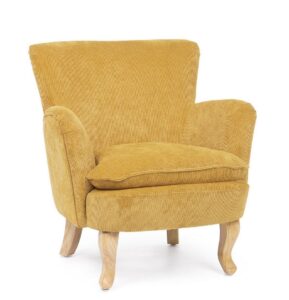 Fotel Chenille Ocher w żółtym kolorze