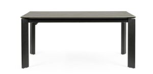 Rozkładany stół Briva Grey Black 160-220 x 90 cm