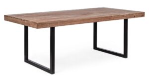 Stół Egon z drewnianym blatem 200 na 100 cm