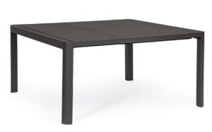 Minimalistyczny rozkładany stół ogrodowy Kiplin Charcoal 149X97/149