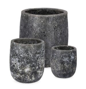 Zestaw trzech donic ogrodowych Duyen Antracyt Zestaw trzech donic ogrodowych Duyen Antracyt
