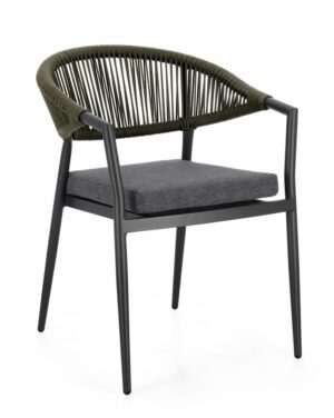 Stylowe krzesło ogrodowe Millor Charc/Green Stylowe krzesło ogrodowe Millor Charc/Green