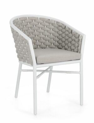 Eleganckie krzesło ogrodowe Margalida White Eleganckie krzesło ogrodowe Margalida White